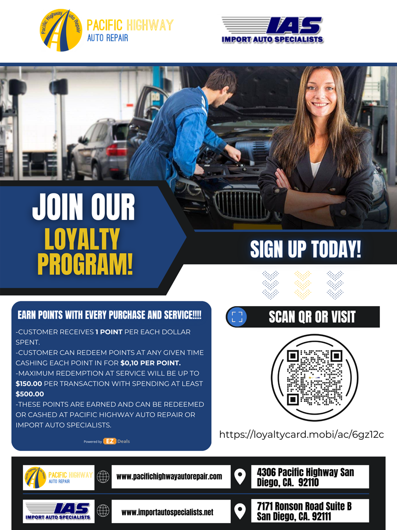 Loyalty Program | Pacific Highway Auto Repair